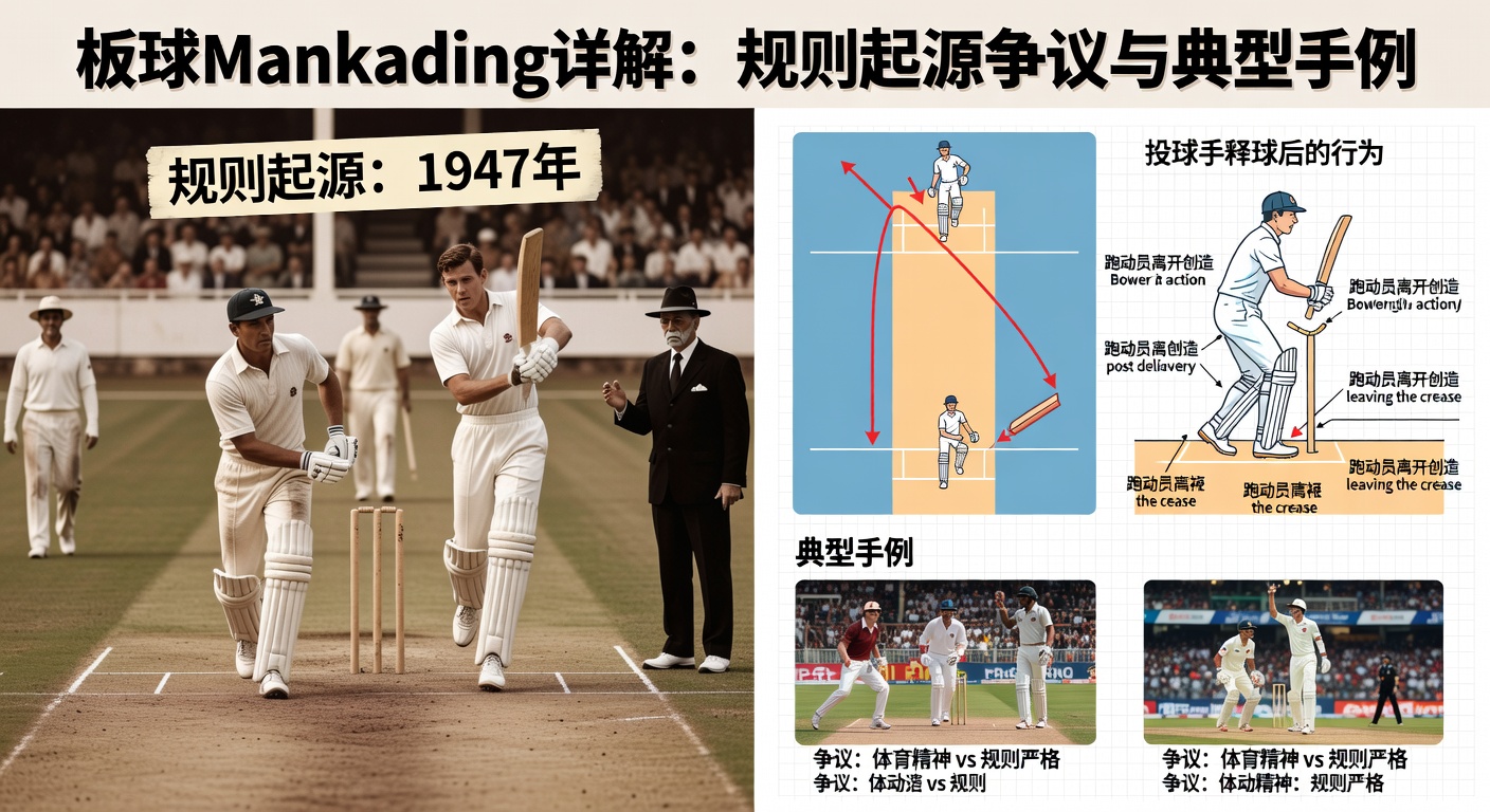 板球Mankading详解：规则起源与最新争议