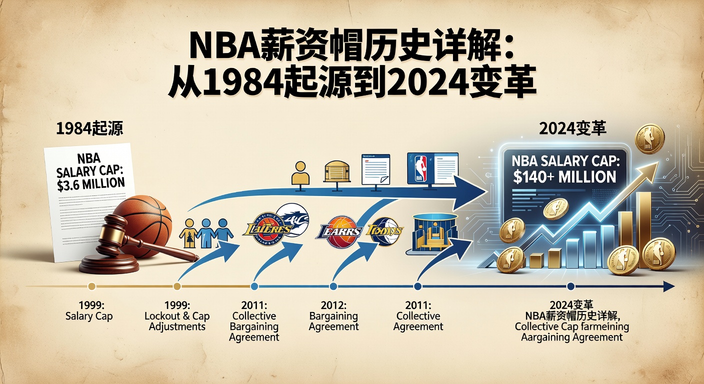 NBA薪资帽历史详解：1984-2024关键变革